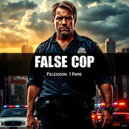 Movie poster for an action film titled "False Cop"