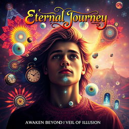 Movie poster for a psychedelic film titled "Eternal Journey"