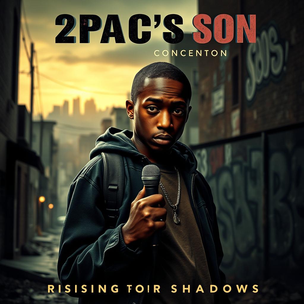 Movie poster for a dark film titled "2Pac's Son"