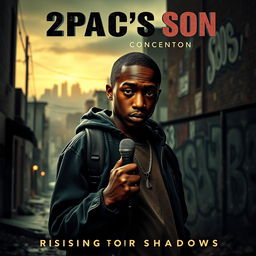 Movie poster for a dark film titled "2Pac's Son"