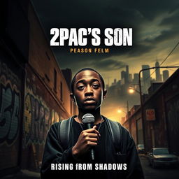 Movie poster for a dark film titled "2Pac's Son"