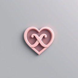 A simple, romantic 3D symbol that embodies love and connection