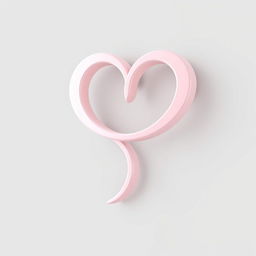 A simple, romantic 3D symbol that embodies love and connection