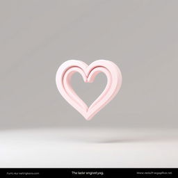 A simple, romantic 3D symbol that embodies love and connection