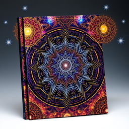 A book cover design exploring the depth and significance of sacred geometry and universal mandalas