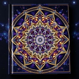 A book cover design exploring the depth and significance of sacred geometry and universal mandalas