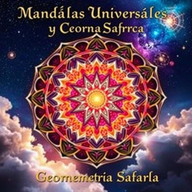 A captivating book cover titled 'Mandalas Universales y Geometría Sagrada'