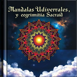 A captivating book cover titled 'Mandalas Universales y Geometría Sagrada'