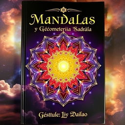 A captivating book cover titled 'Mandalas Universales y Geometría Sagrada'