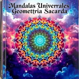 A captivating book cover titled 'Mandalas Universales y Geometría Sagrada'