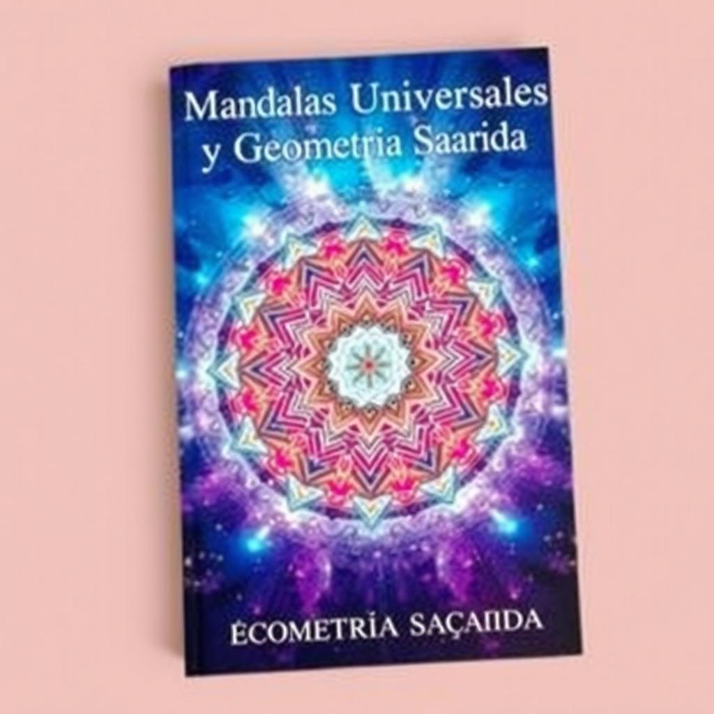 An A4 book cover titled 'Mandalas Universales y Geometría Sagrada'