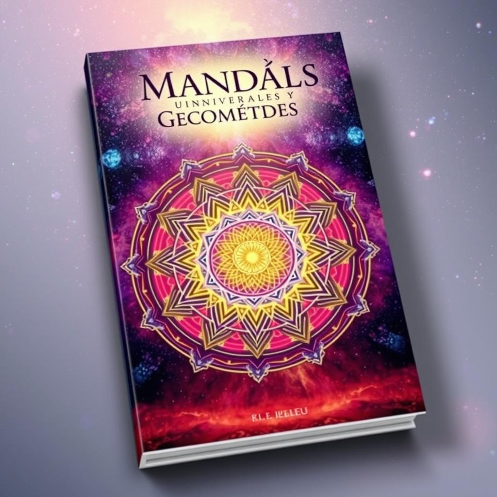 An A4 book cover titled 'Mandalas Universales y Geometría Sagrada'