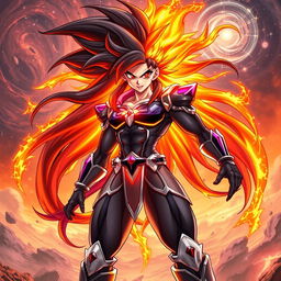 Echalott in her 'Celestial Fury' transformation, inspired by the Super Saiyan God form