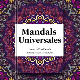 A4 book cover design featuring the title 'Mandals Universales' prominently displayed