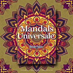 A4 book cover design featuring the title 'Mandals Universales' prominently displayed