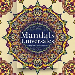 A4 book cover design featuring the title 'Mandals Universales' prominently displayed