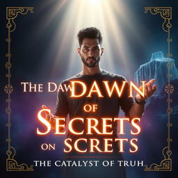 Creating a cover art for "The Dawn of Secrets", featuring Akash Haq as the central figure