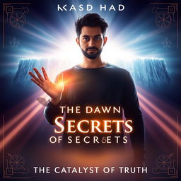 Creating a cover art for "The Dawn of Secrets", featuring Akash Haq as the central figure