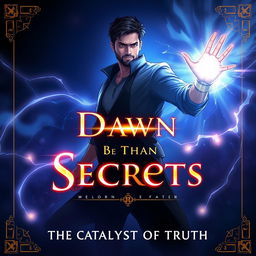 Design a captivating cover art for "The Dawn of Secrets" inspired by fantasy novels and anime art style