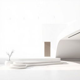 A modern and minimalist design featuring clean lines and a sleek appearance