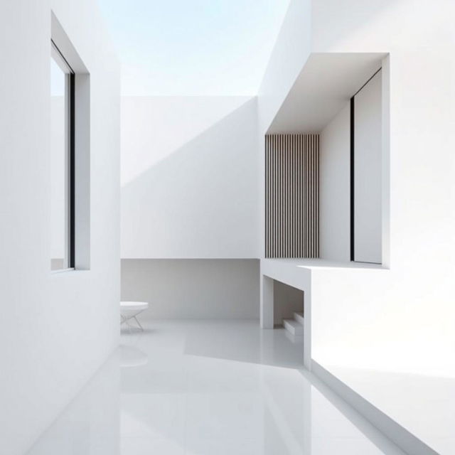 A modern and minimalist design featuring clean lines and a sleek appearance