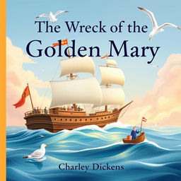 A beautifully illustrated children's book based on "The Wreck of the Golden Mary" by Charles Dickens