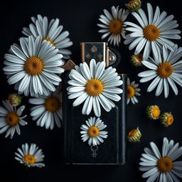 An evocative book cover featuring a dark, intricately detailed lighter at its center