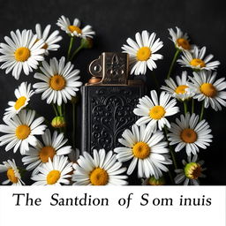 An evocative book cover featuring a dark, intricately detailed lighter at its center