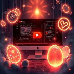 A captivating illustration of a secret Easter egg in YouTube that reveals a hidden video game
