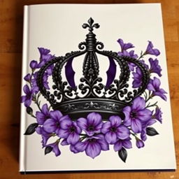 A captivating book cover illustrating a dark, ornately detailed crown at its center