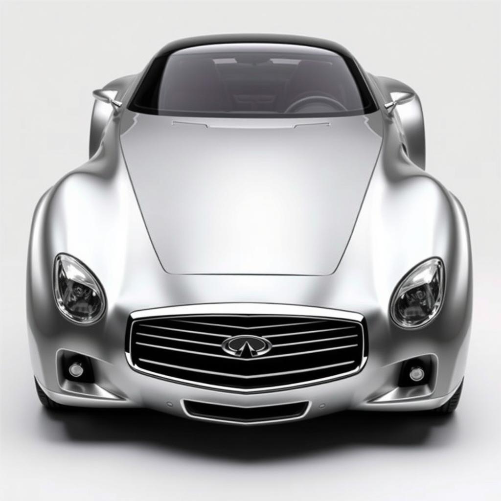 A concept car design that combines the sleek and modern aesthetics of a 2012 Infiniti G47 with the classic, vintage appeal of a 1939 Chevrolet Coupe