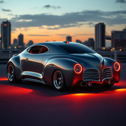 Fusion of a futuristic 2025 Chevrolet Camaro and a classic 1939 Chevrolet Coupe