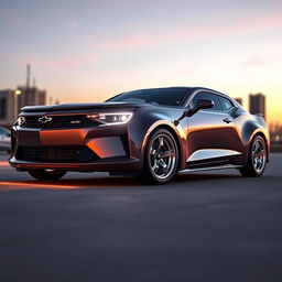 Fusion of a 2025 Chevrolet Camaro and a 1939 Chevrolet Coupe, showcasing a vehicle that melds modern with classic design elements