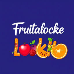 A vibrant and modern logo for 'Frutalocke', featuring a colorful fruit theme with a sleek, minimalist font