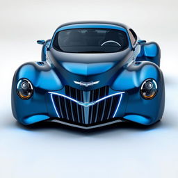 A futuristic supercar designed by merging the classic aesthetics of a 1939 Chevrolet Coupe with a widebody design