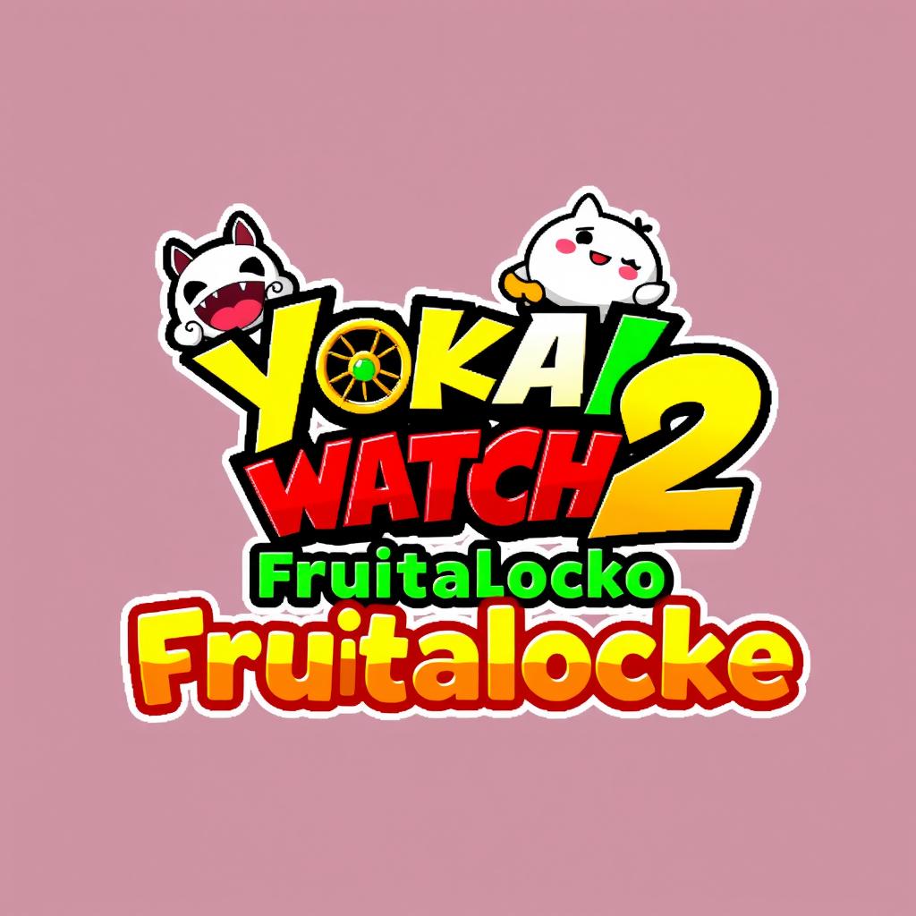 A pixel art logo with the text 'Yokai Watch 2 Frutalocke'