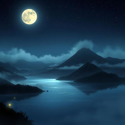 A dark and mysterious Disney-style animation featuring the hauntingly beautiful Lake Atitlán