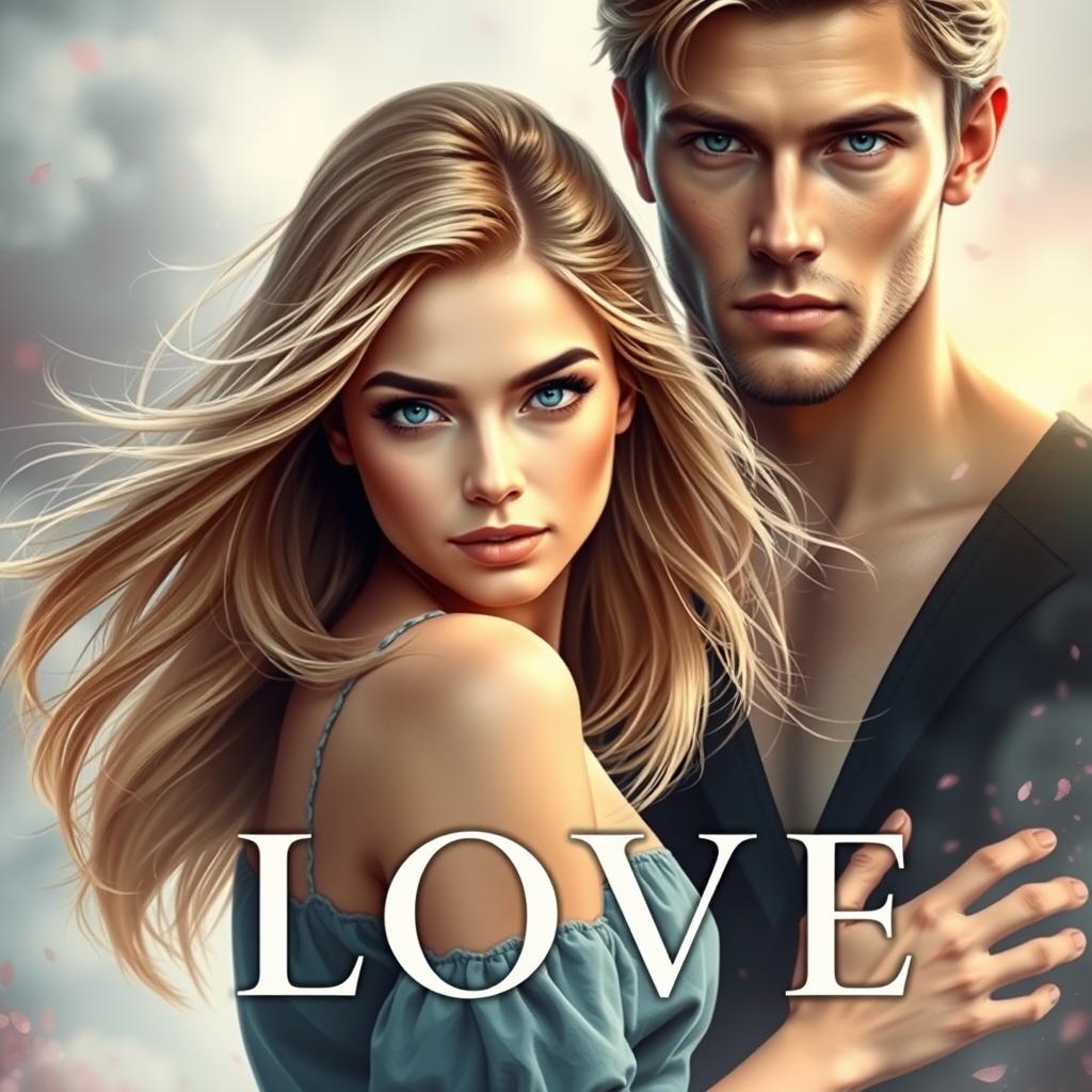 A novel cover featuring a beautiful, fair-skinned short woman with long flowing hair and captivating eyes