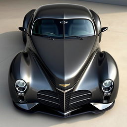 A sleek and innovative supercar fusing the classic essence of a 1939 Chevrolet Coupe with an avant-garde widebody design