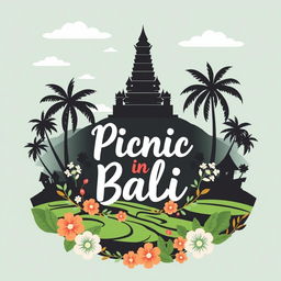 A creative T-shirt design for a picnic adventure in Bali