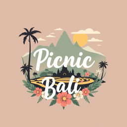 A creative T-shirt design for a picnic adventure in Bali