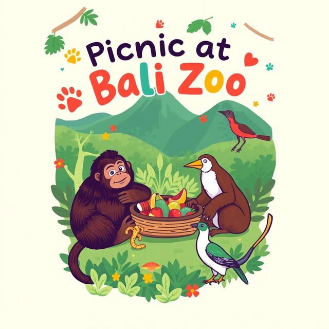 A fun and engaging T-shirt design for a trip to Bali Zoo