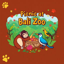 A fun and engaging T-shirt design for a trip to Bali Zoo