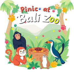 A fun and engaging T-shirt design for a trip to Bali Zoo