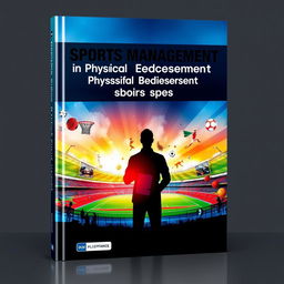 A captivating book cover design for a book titled 'Sports Management in Physical Education and Sports'