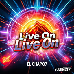 A captivating and vibrant YouTube thumbnail for a live stream on the channel "EL CHAPO0Q7"