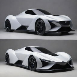 Imagine an unusual fusion of a Hino truck's robust design and the high-performance, sleek aesthetics of a Devel Sixteen, creating an avant-garde super truck concept