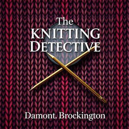 A captivating book cover for "The Knitting Detective"