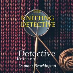 A captivating book cover for "The Knitting Detective"