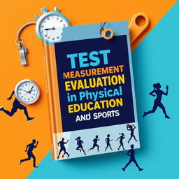 A captivating book cover for "Test Measurement and Evaluation in Physical Education and Sports